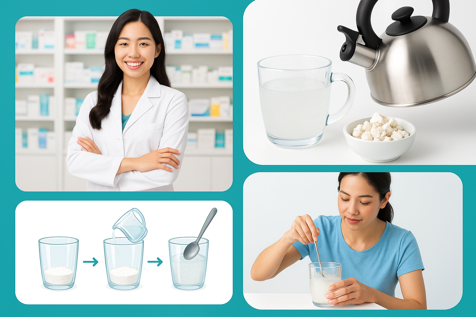 Luôn pha bột sắn dây với nước sôi