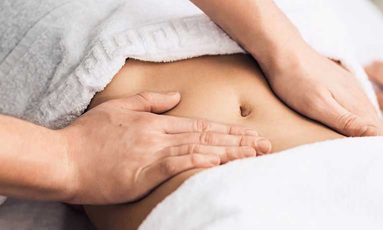 Vị trí massage đại tràng hình chữ U giúp hỗ trợ nhu động ruột